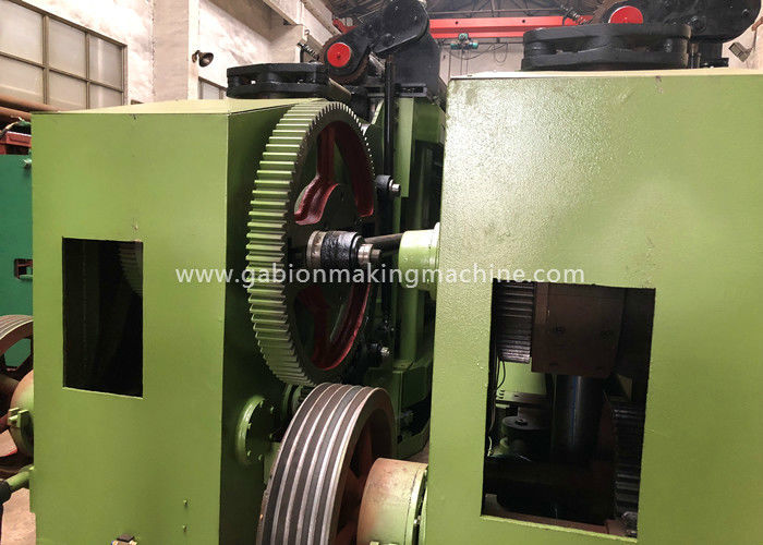 Green Double Gabion Wire Mesh Knitting Machines / Automatic Hexagonal Wire Mesh Machine