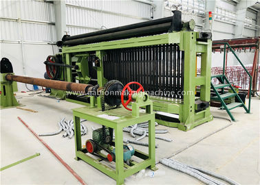 フル オート ワイヤー巻く機械、簡単な100x120mm Gabionの網機械PLC制御は取付けます